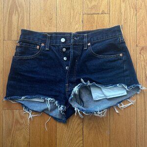 Dark Blue Cut-off Levi's Shorts